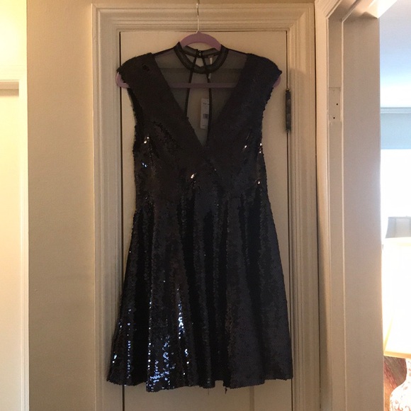 free people sequin mesh dress Free People Black ghost mini dress. Purple/pink